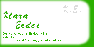 klara erdei business card